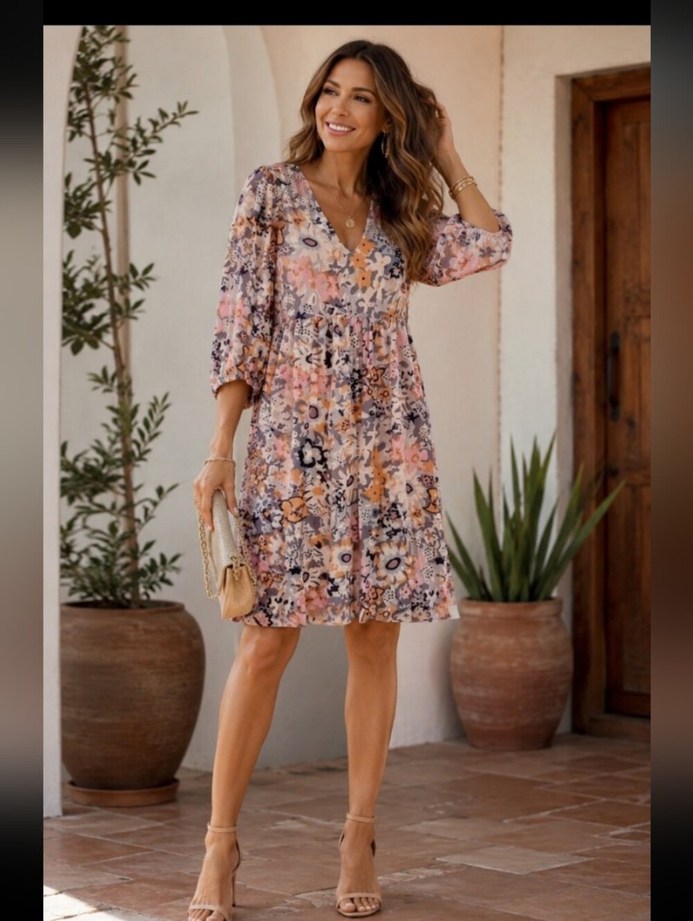 Boho Floral dress  Size S NWT